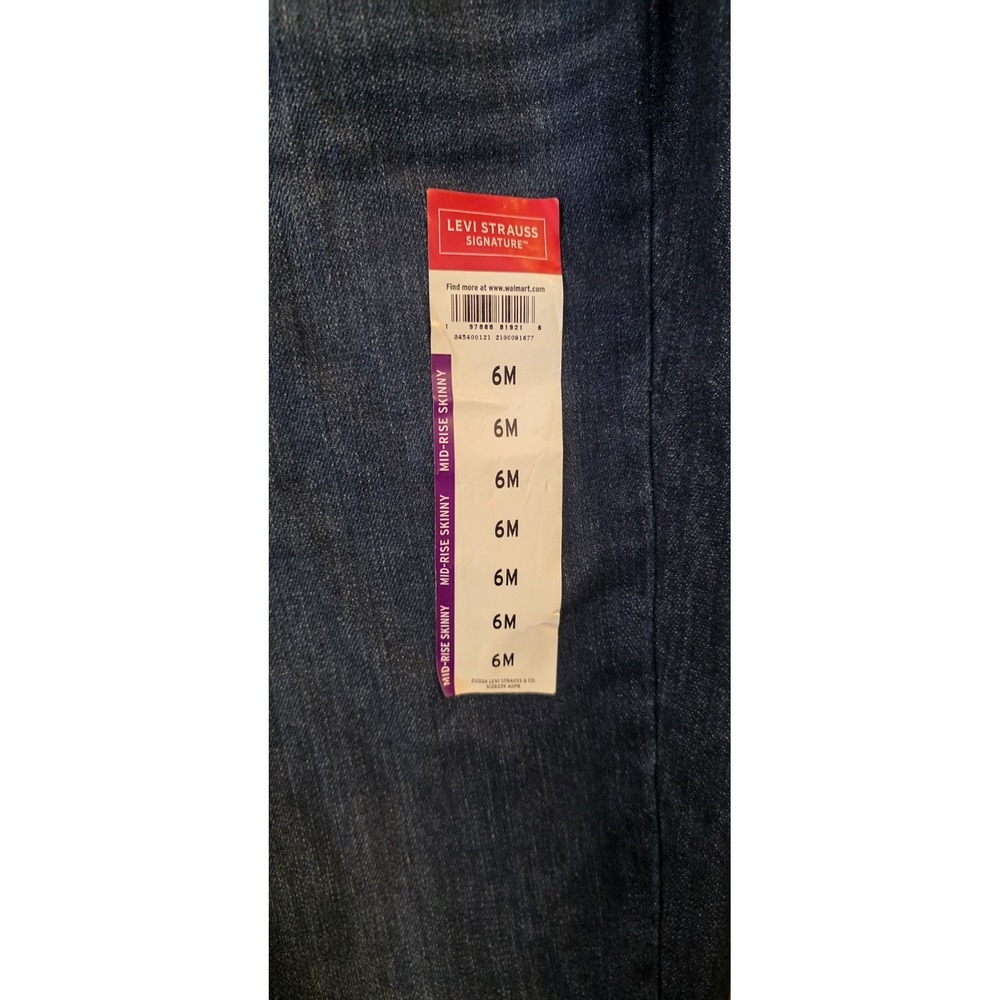 NWT Levi's Jeans Womens 6 Blue Mid-Rise Slim Through Hip & Thigh Skinny Soft - Picture 4 of 7